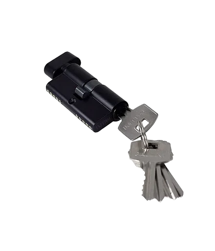 Цилиндровый механизм Цилиндр Pallini ключ-завертка P 60 CK (25*10*25) MatBlack 
